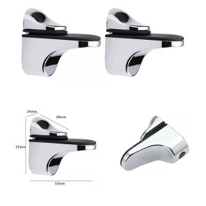 Soporte Repisa Vidrio De 3 A 20mm Cromado 2 Unidades